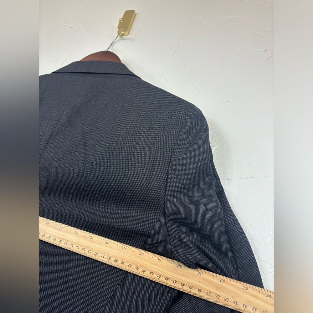 MOSSIMO DUTTI Super 130's Wool Charcoal Grey Blazer Suit Jacket Business 46/36 - Picture 14 of 16
